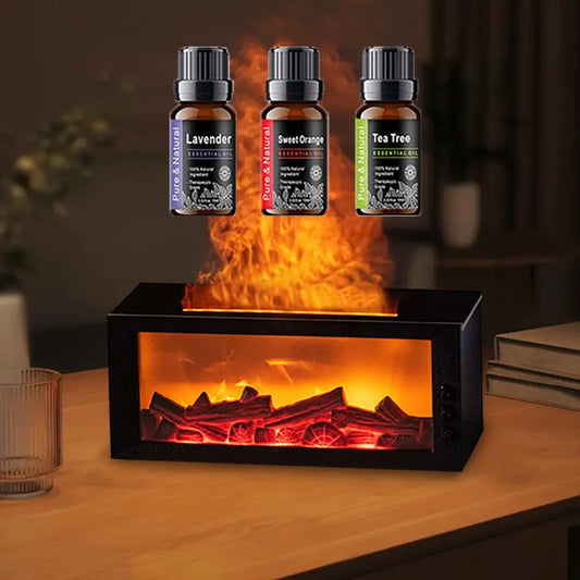 Flame-Style Aroma Humidifier – 300ml Essential Oil Diffuser with LED Glow & Remote Control